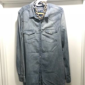 Gap button down denim dress
